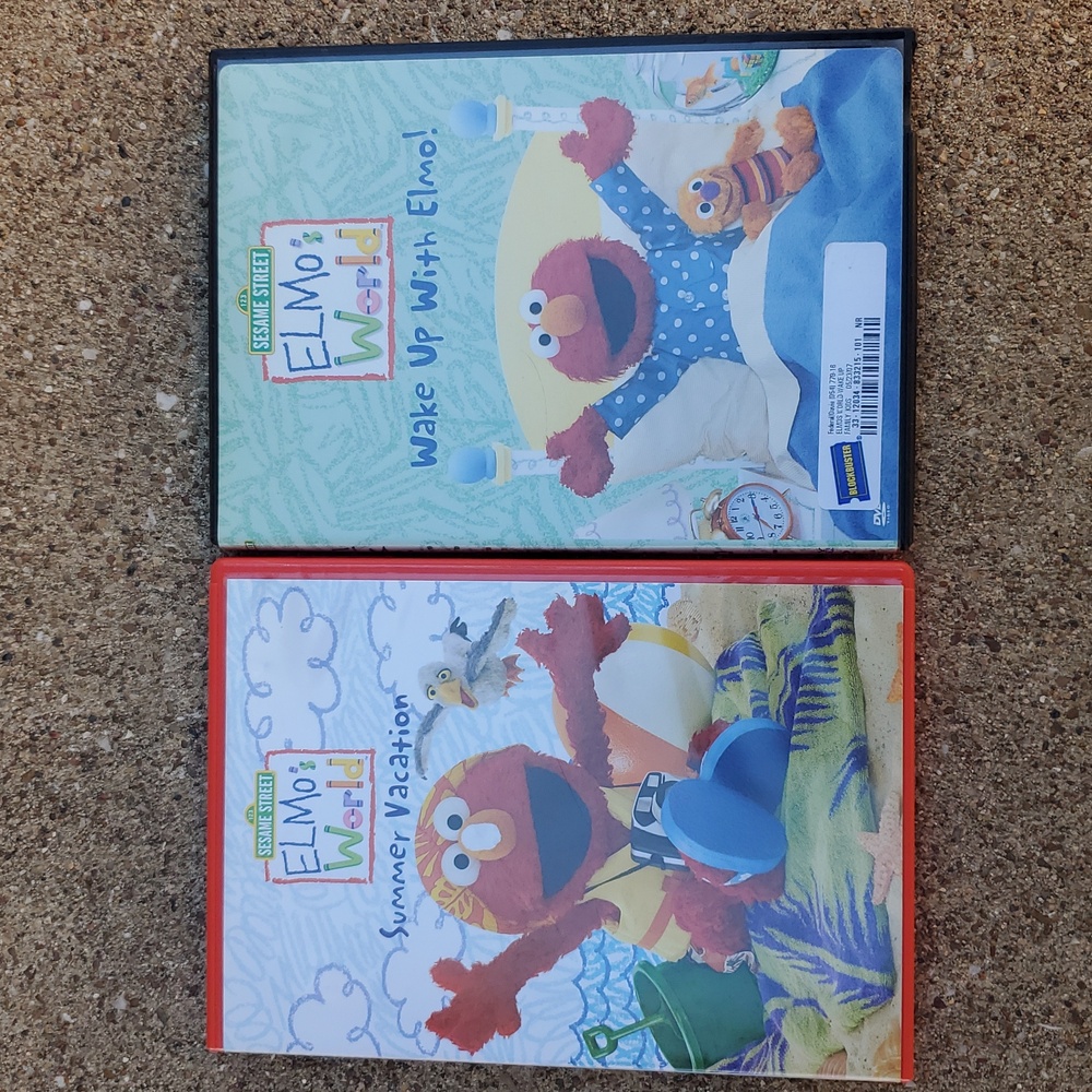 Elmo's World DVDs Wake up with Elmo Summer Vacation 2002 2008 Sesame Street